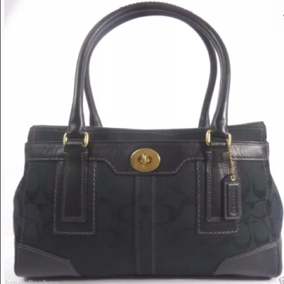 Coach Handbags - COACH Hamptons Signature Carryall #11062 Black